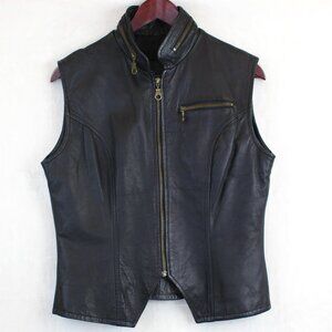 Vintage Excelled Leather International Leather Motorcycle Rider Vest Women (M/L)